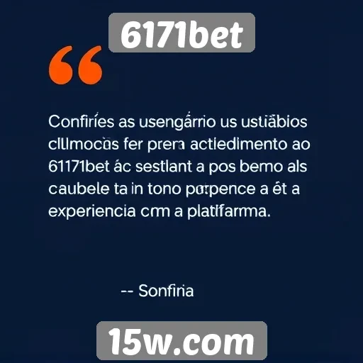 Opiniões de usuários sobre o atendimento ao cliente 6171bet